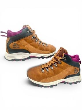 RBX Hiking Boots Brown Pink Women Size 8 Waterproof Style